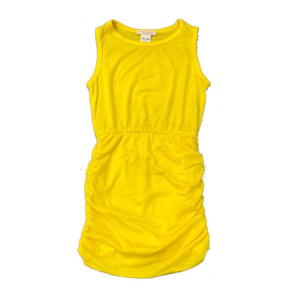 Tweenstyle By Stoopher - Solid Jersey Ruched Dress - Yellow