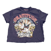 Tweenstyle - Gratitude & Love Boxy Tee - Navy