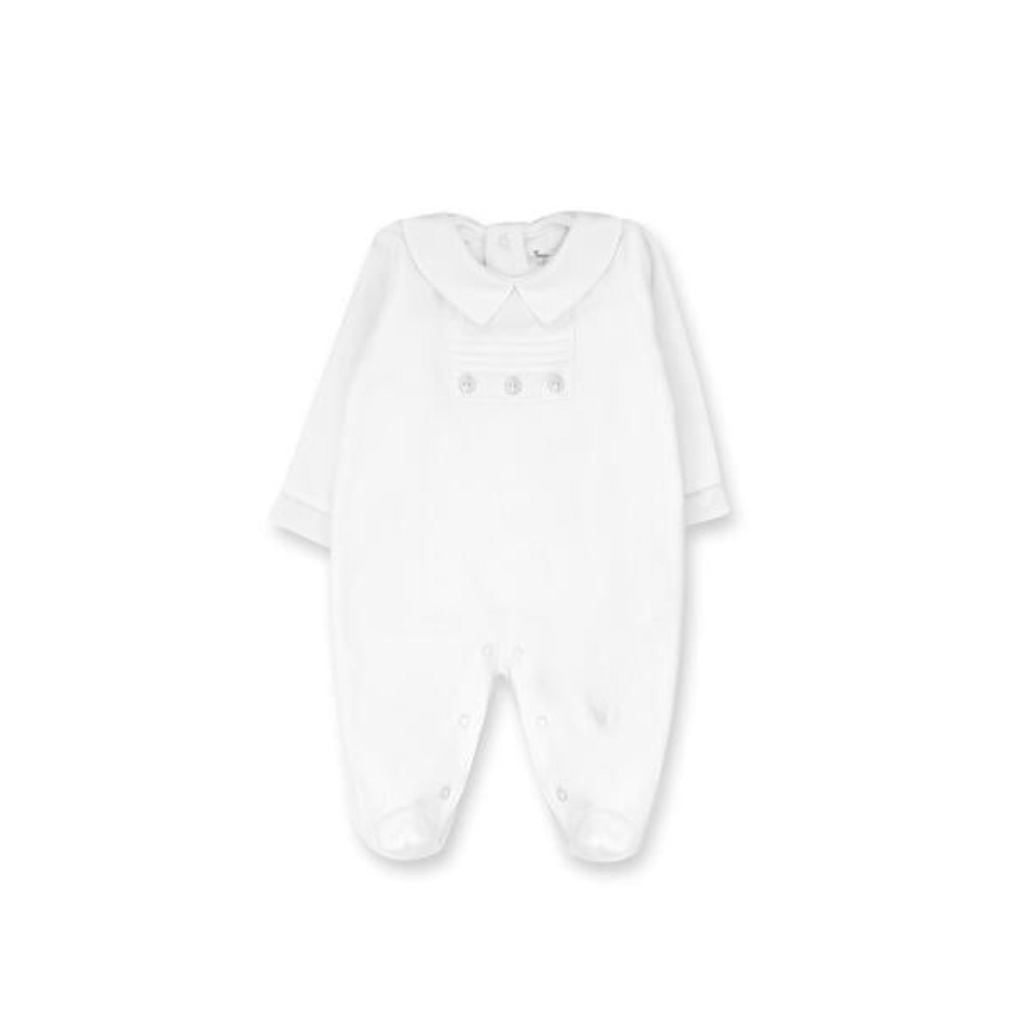 Harry Velvet Footie, White