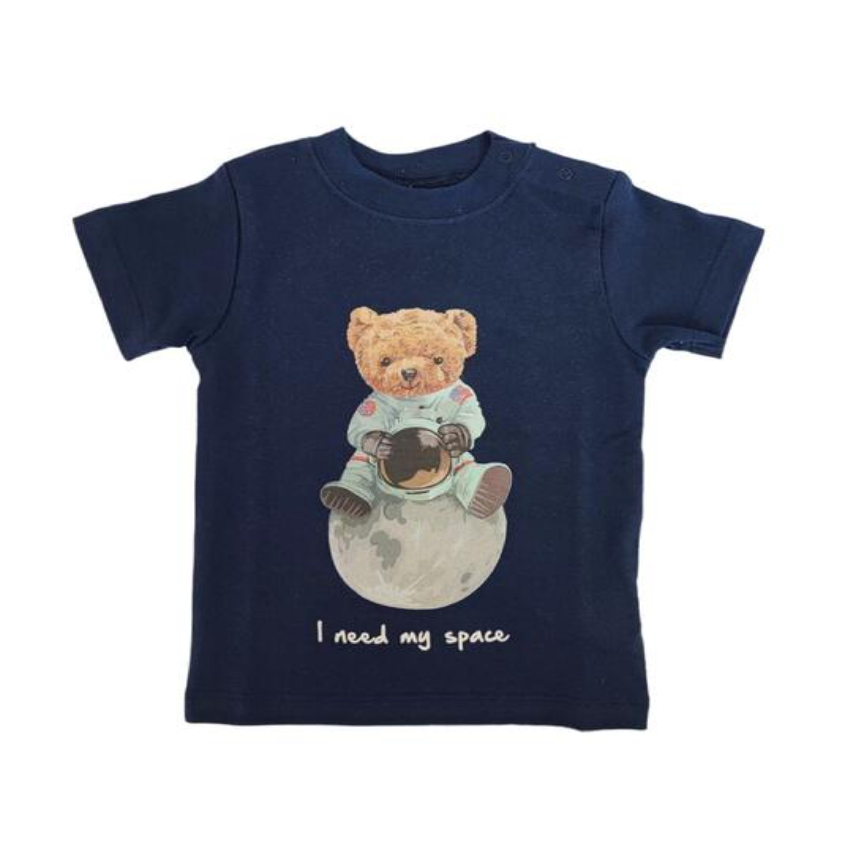 T-shirt Pima "i Need My Space", Blue