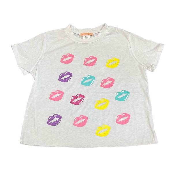 Tweenstyle - Pretty Kisses Boxy Tee - White