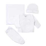 Logo Pima Cotton Set X4, White