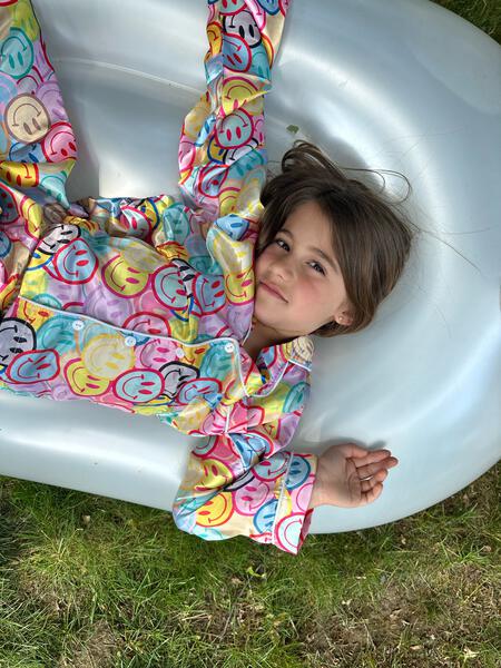 Tweenstyle - Smiley Face Silky Loungewear Set