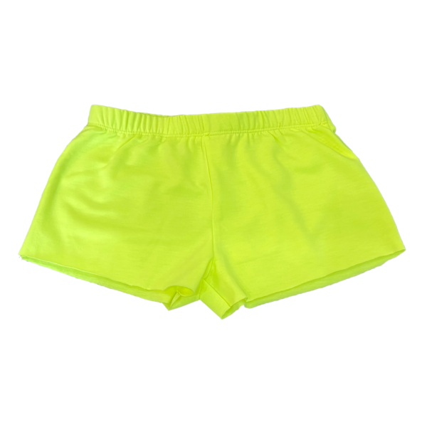 Tweenstyle By Stoopher -  Neon Yellow Raw Edge Shorts