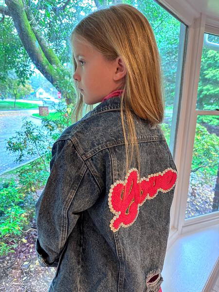 Tweenstyle By Stoopher - Denim Jacket With Love Appliqué