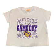 Tweenstyle By Stoopher - Gameday Stack Boxy Tee - Purple/gold