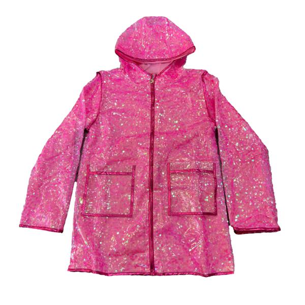 Tweenstyle By Stoopher - Hot Pink Sequin Raincoat