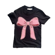 Tweenstyle By Stoopher - Chenille Bow Tee - Black