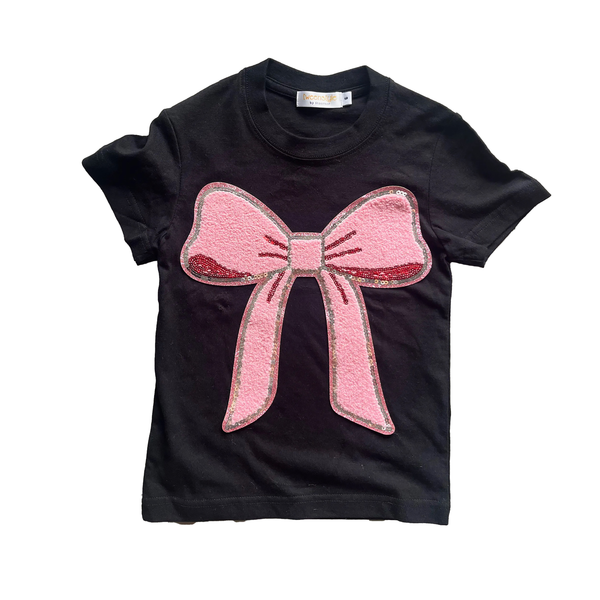 Tweenstyle By Stoopher - Chenille Bow Tee - Black