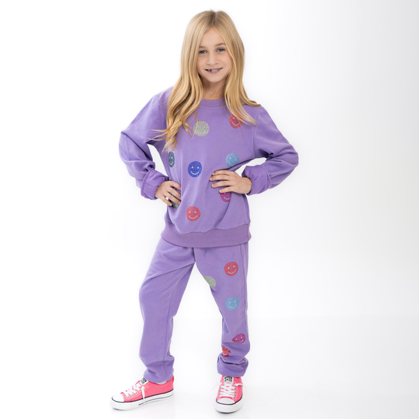 Tweenstyle By Stoopher - Sparkle Smiley Sweatsuit