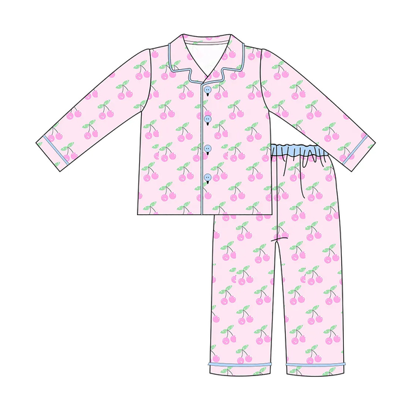 Tweenstyle By Stoopher - Cherries Bamboo Loungewear Set
