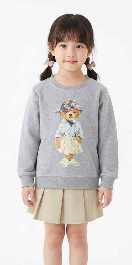 Tweenstyle By Stoopher - Preppy Bear Crewneck Sweatshirt