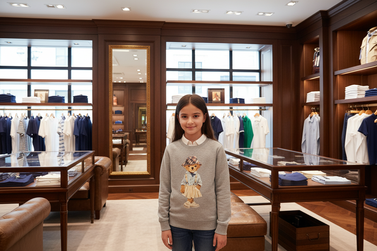 Tweenstyle By Stoopher - Preppy Bear Crewneck Sweatshirt
