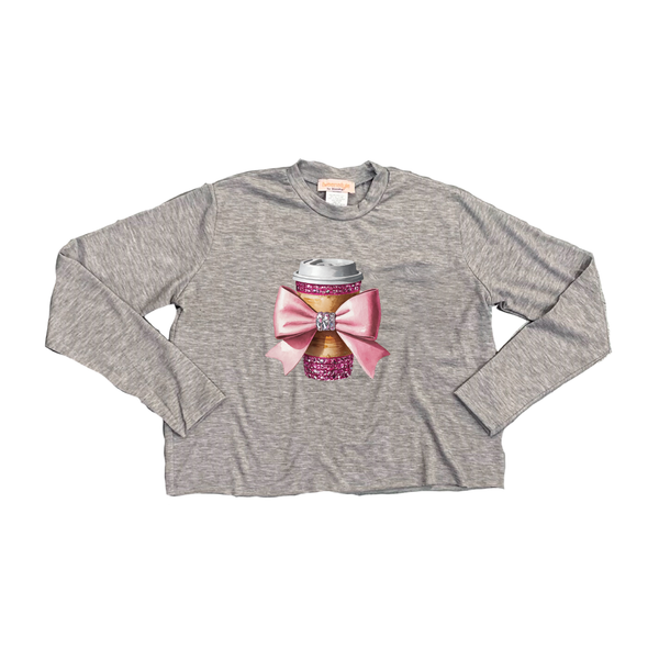 Tweenstyle By Stoopher - Glam Coffee Long Sleeve Boxy Tee