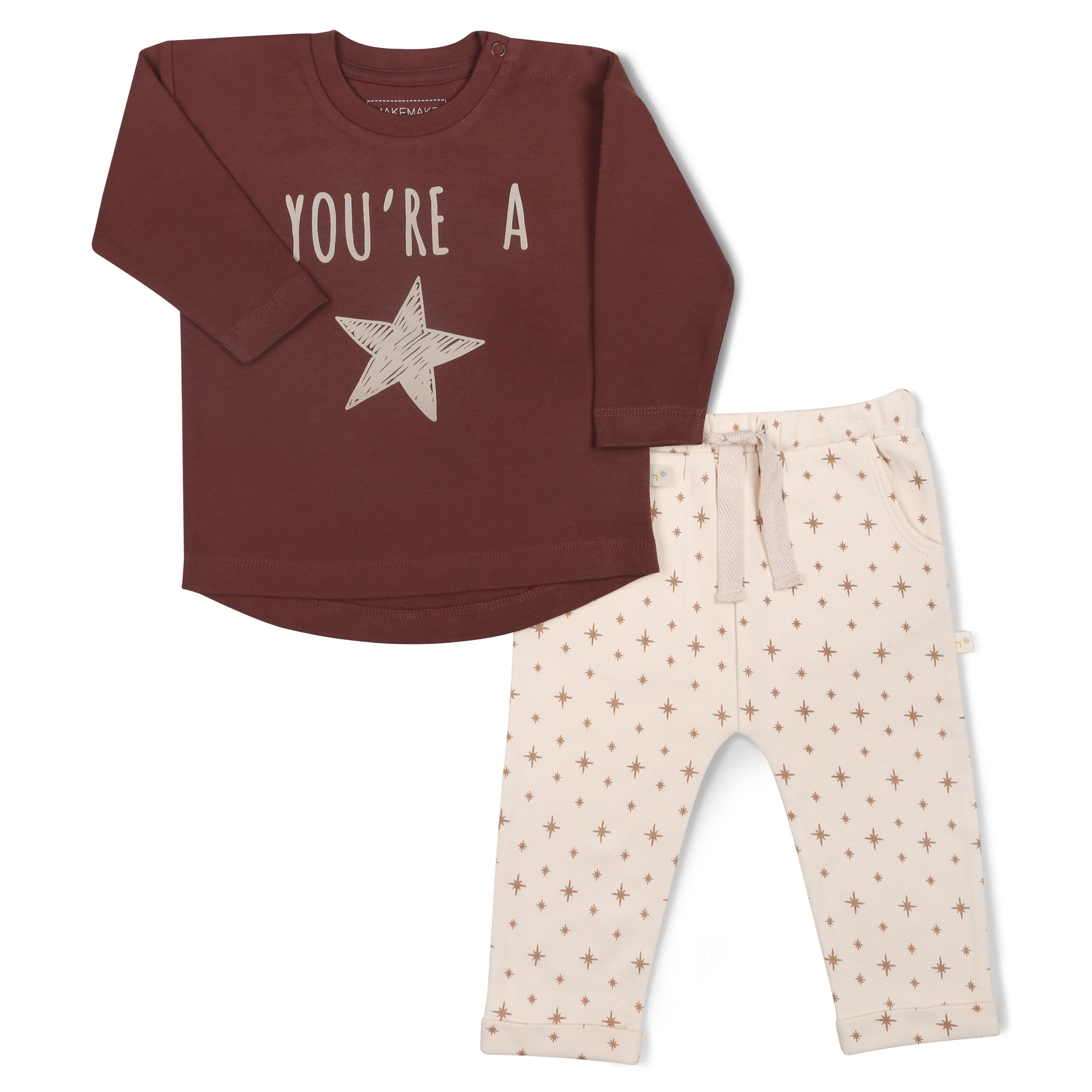 Organic Long Sleeve Tee & Pant Set - You're A Star