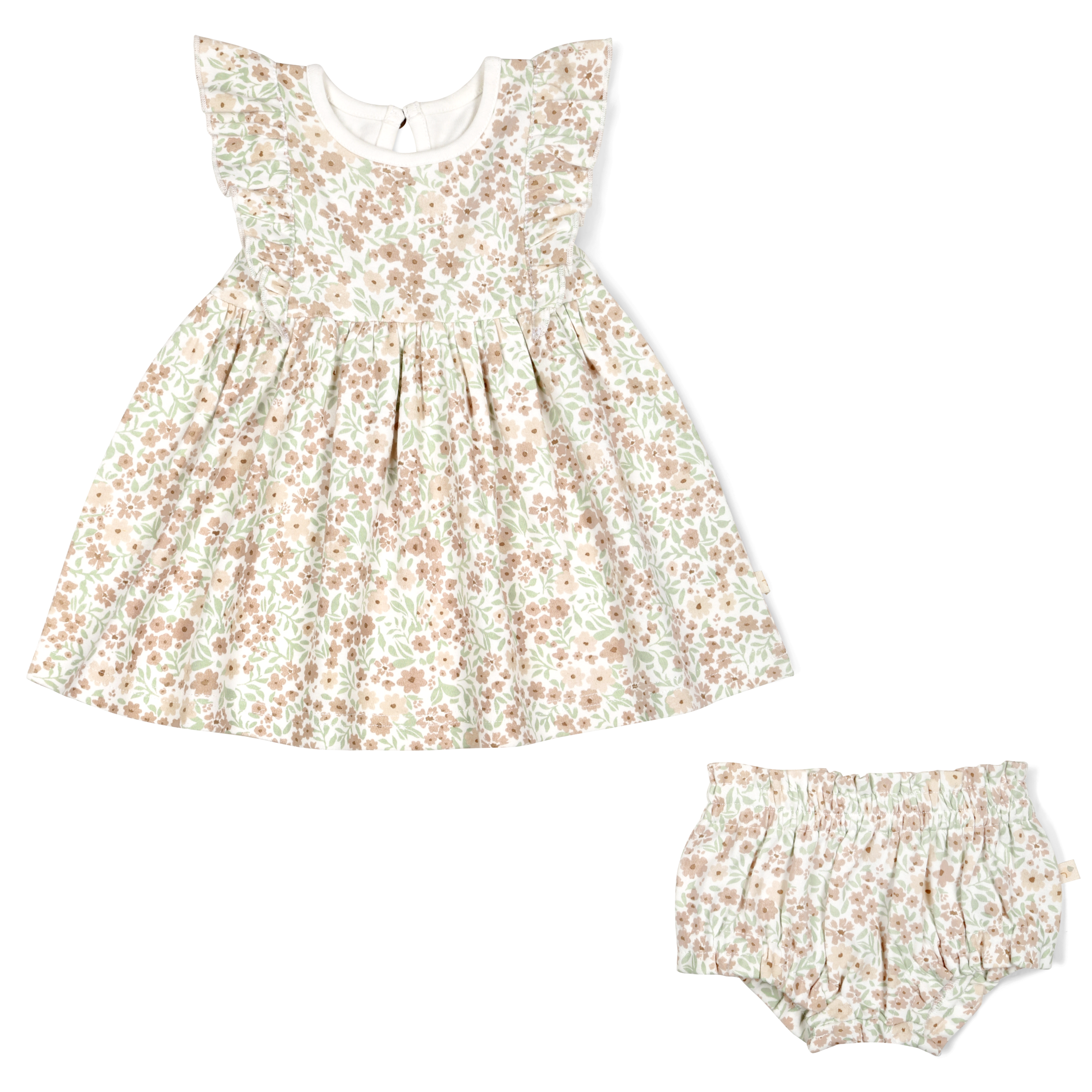 Organic Flutter Dress - Summer Floral