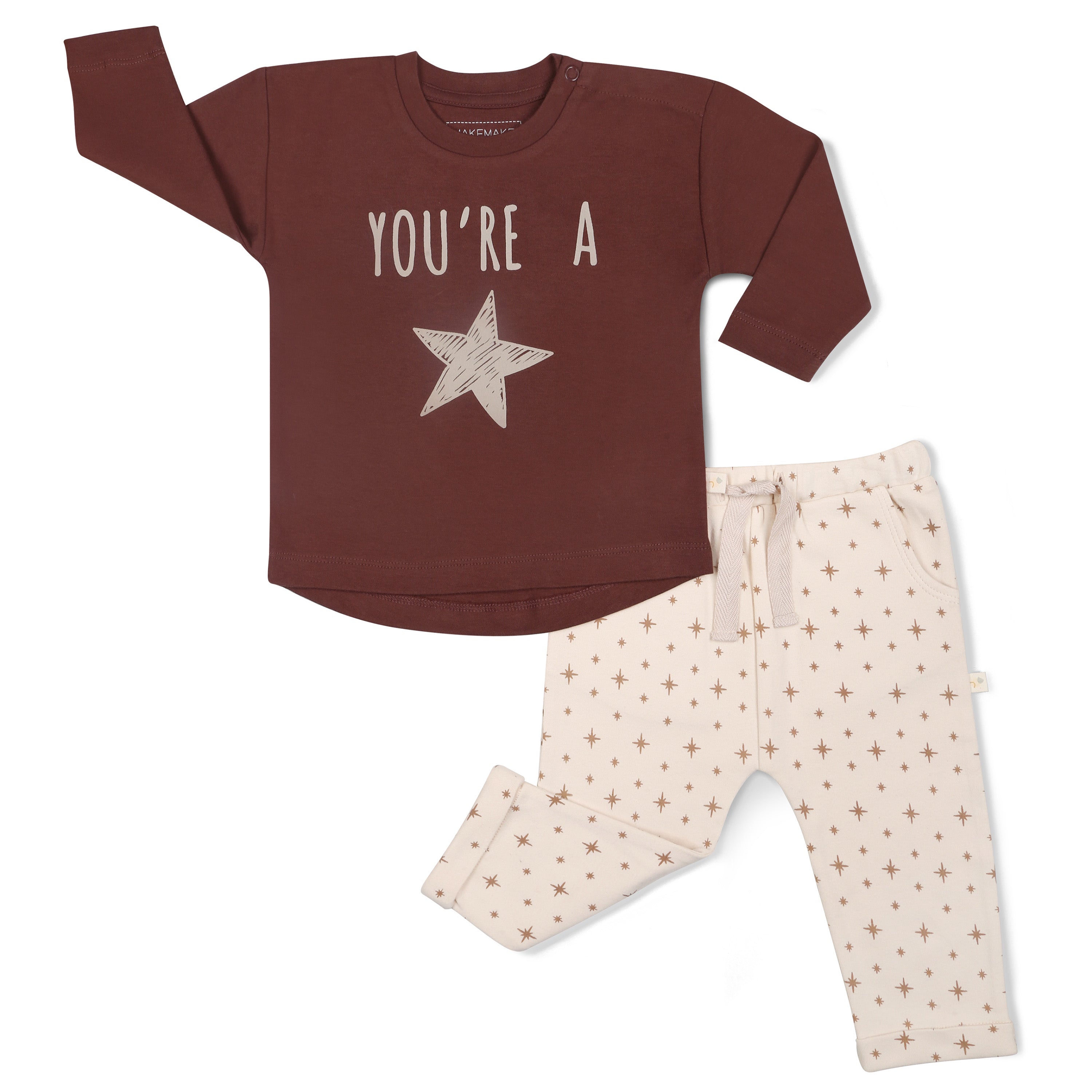 Organic Long Sleeve Tee & Pant Set - You're A Star