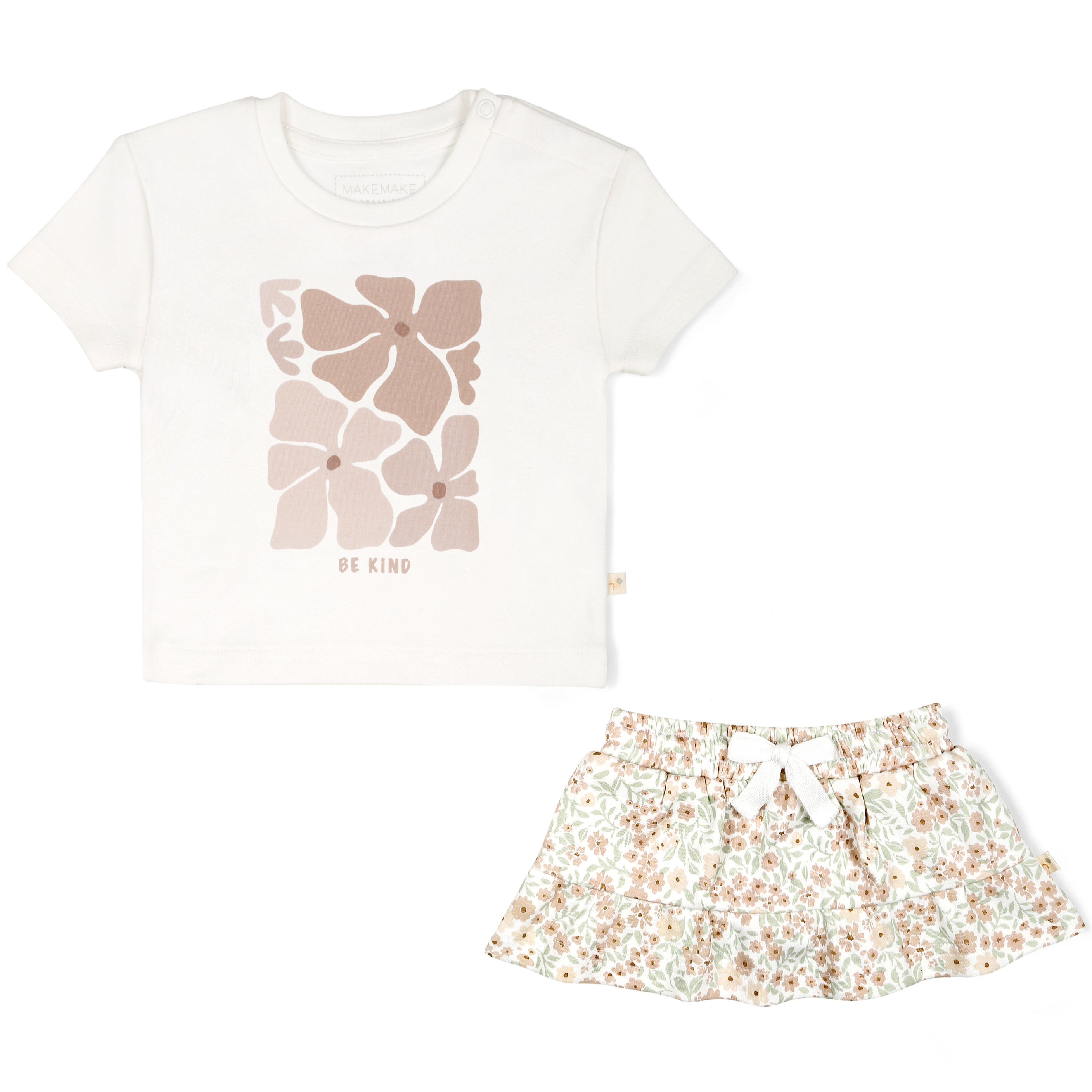 Boxy Tee And Skirt Set - Summer Floral