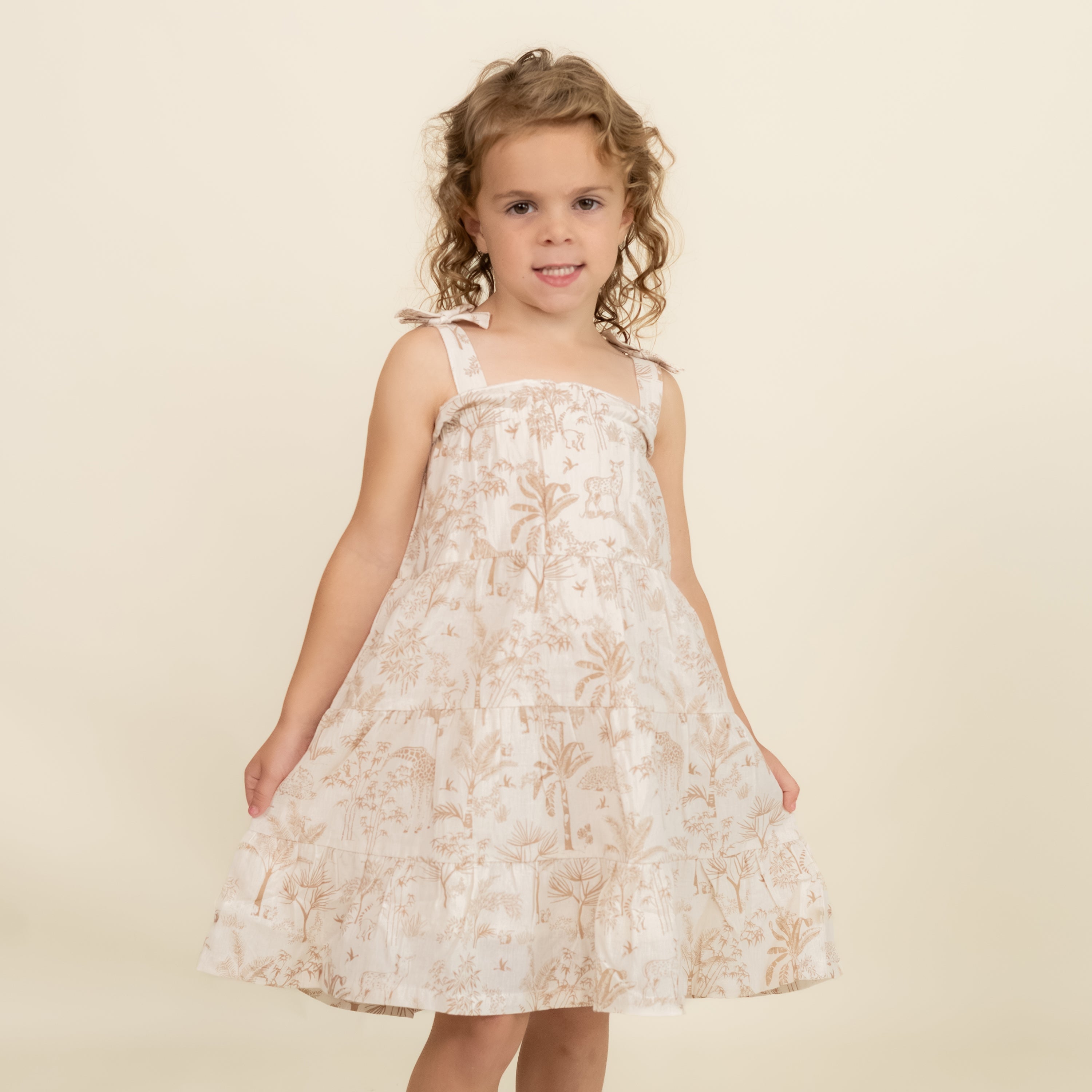 Organic Tiered Dress - Wild Tropics