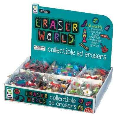 Eraser World 3d Eraser Assortment - 288 Per Display