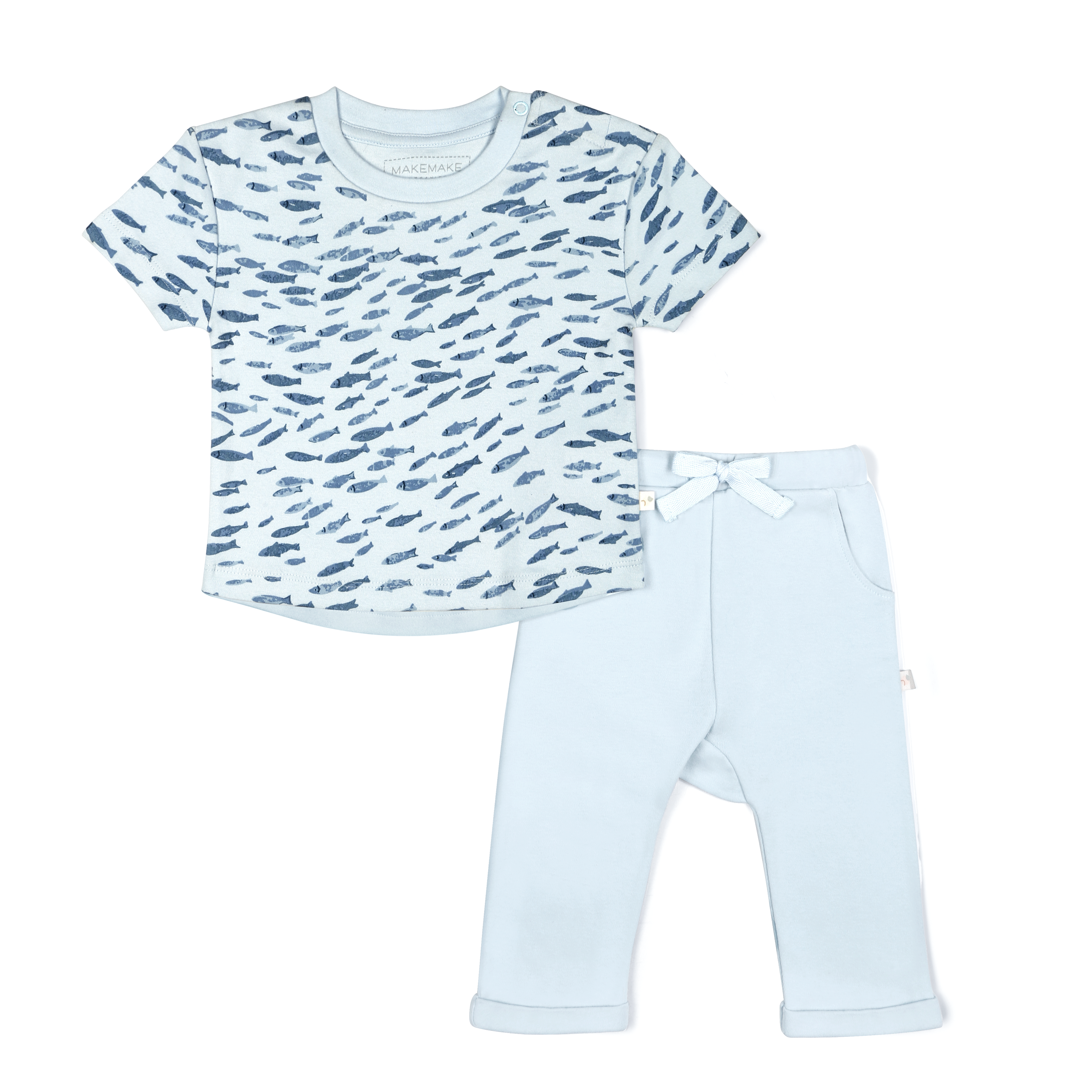 Organic Tee & Pants Set - Minnow