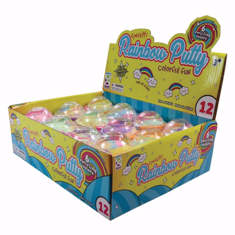 Confetti Rainbow Putty - 12 Per Display