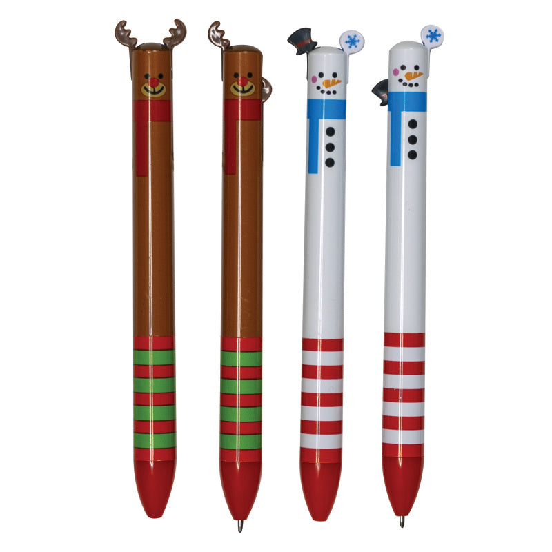 Holiday 2-color Pens - 12 Pens Per Display
