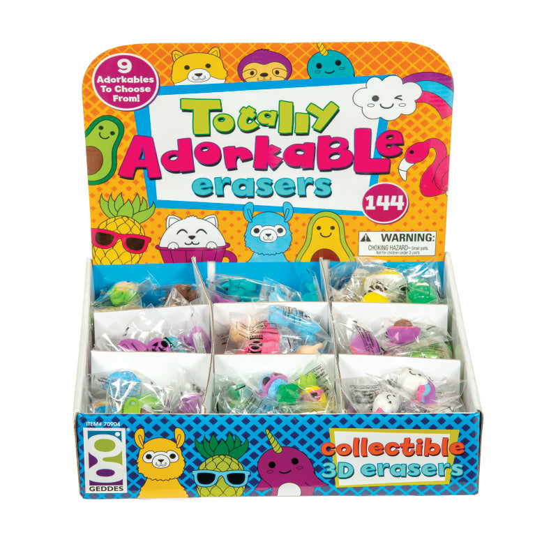 Totally Adorkable Erasers - 144 Per Display