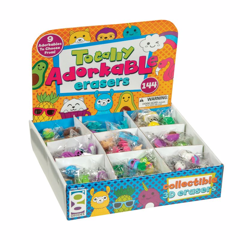 Totally Adorkable Erasers - 144 Per Display