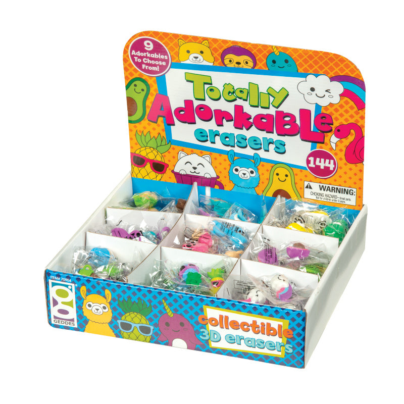 Totally Adorkable Erasers - 144 Per Display