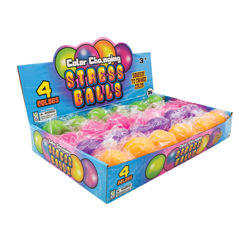 Color Changing Stress Balls - 24 Per Display