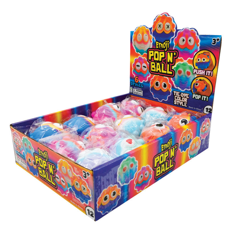 Emoji Pop N Ball - 12 Per Display