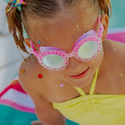 Blush Begonia Budding Flowers Girl Kids' Swim Goggles