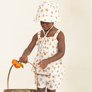Organic Peplum Top & Shorts Set - Mandarin
