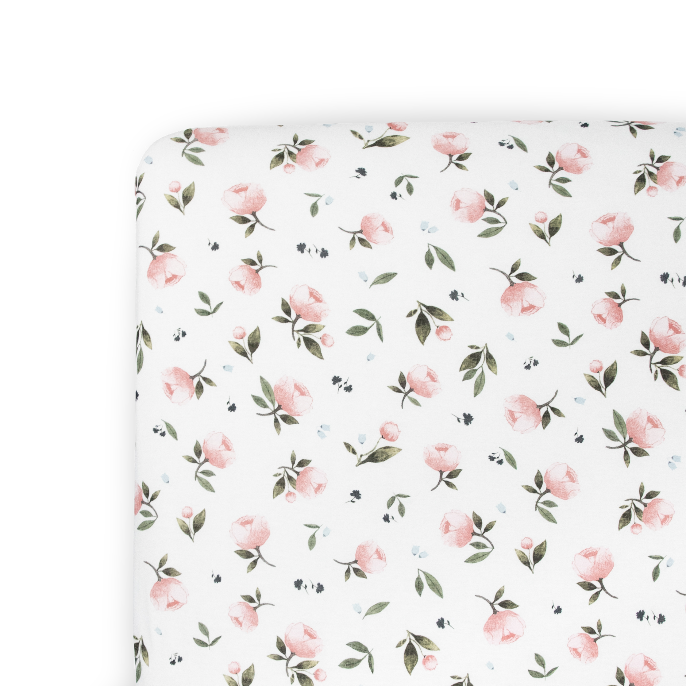 Stretch Knit Crib Sheet - Watercolor Rose