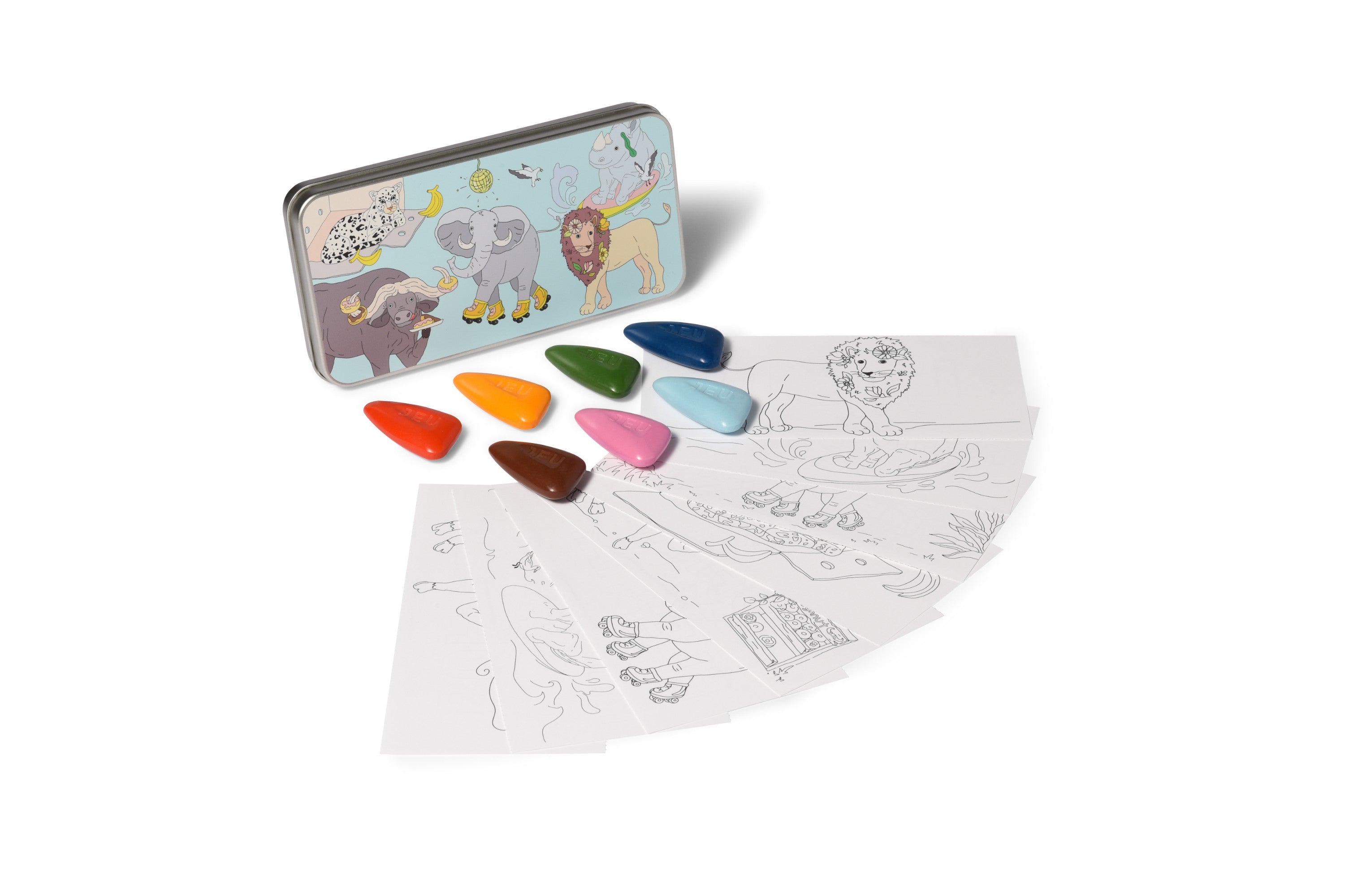 Coloring Kit - 5 Units In Set - Safari Big Five  Small