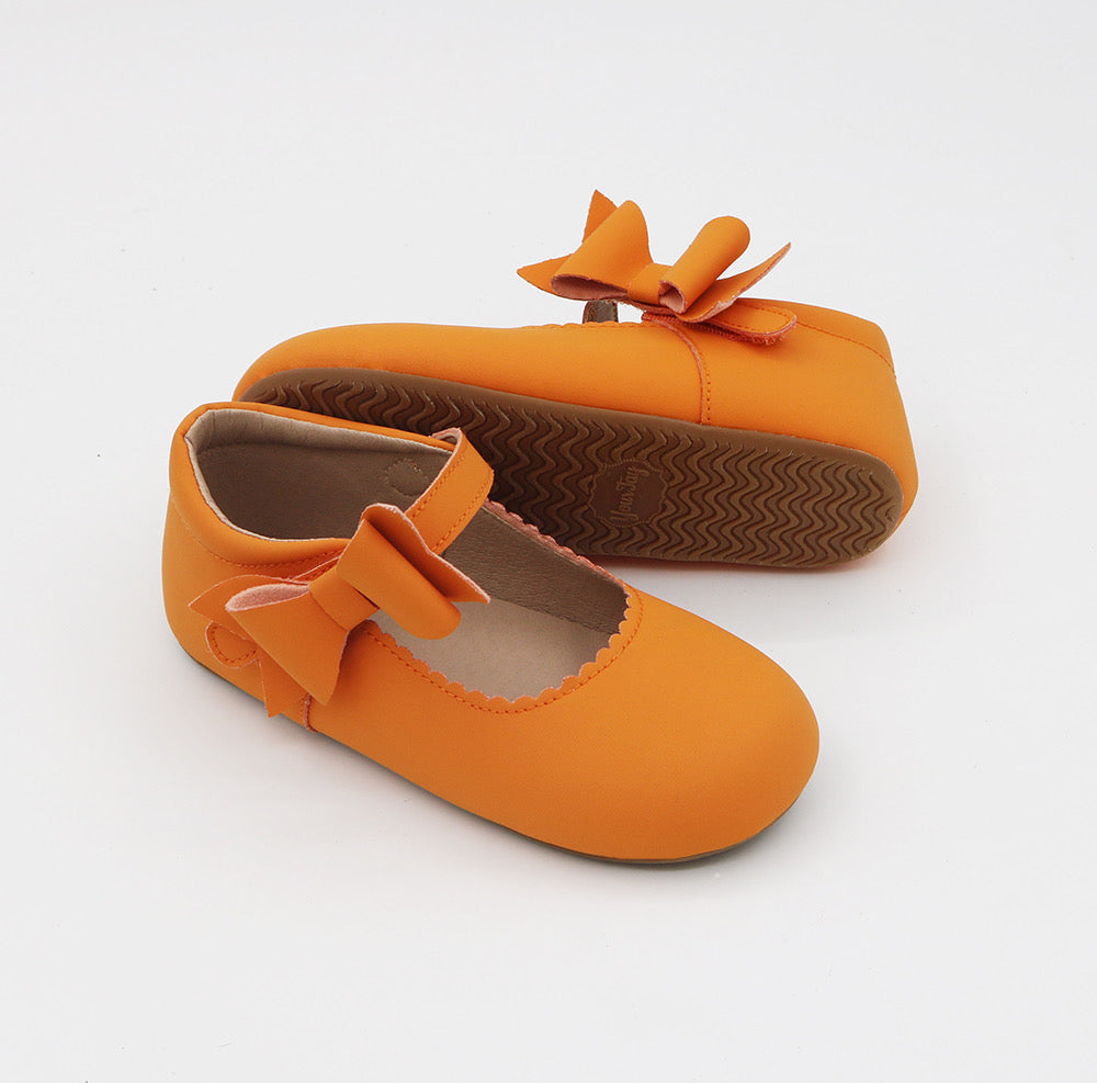 Lilien Side Bow Mary Jane -  Pumpkin Orange