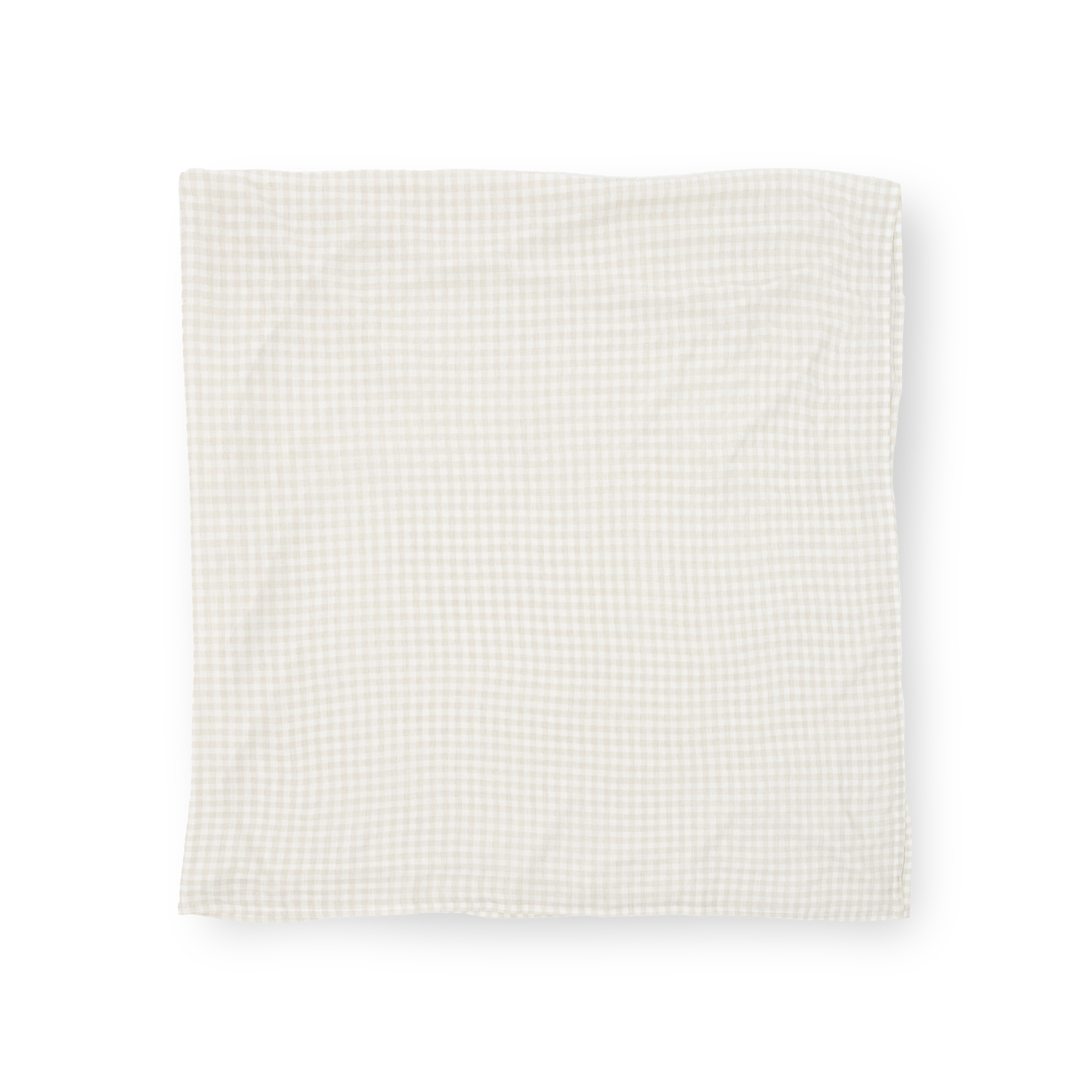 Stretch Knit Swaddle Blanket - Tan Gingham