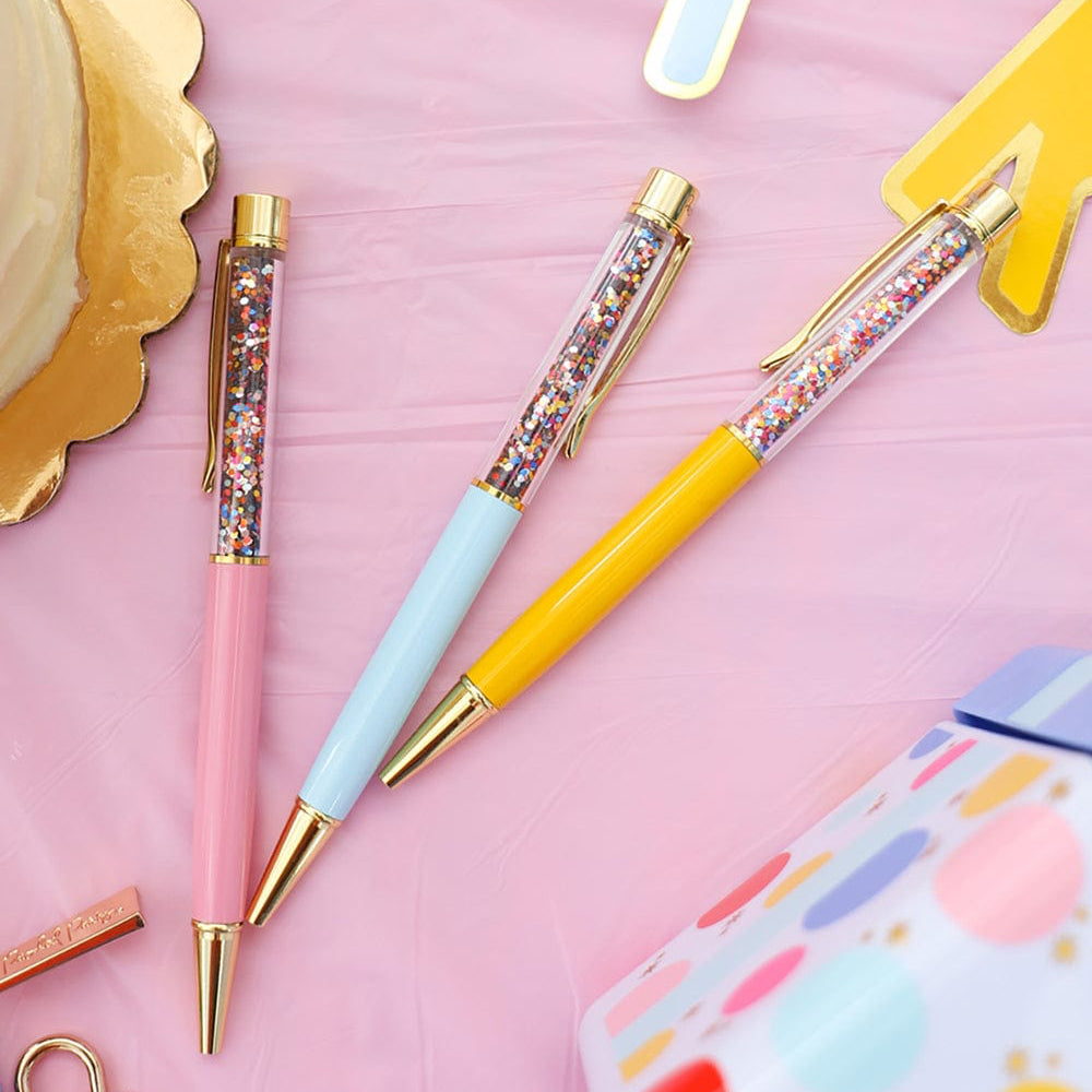 Confetti-filled Ballpoint Pen Set (3 Count)