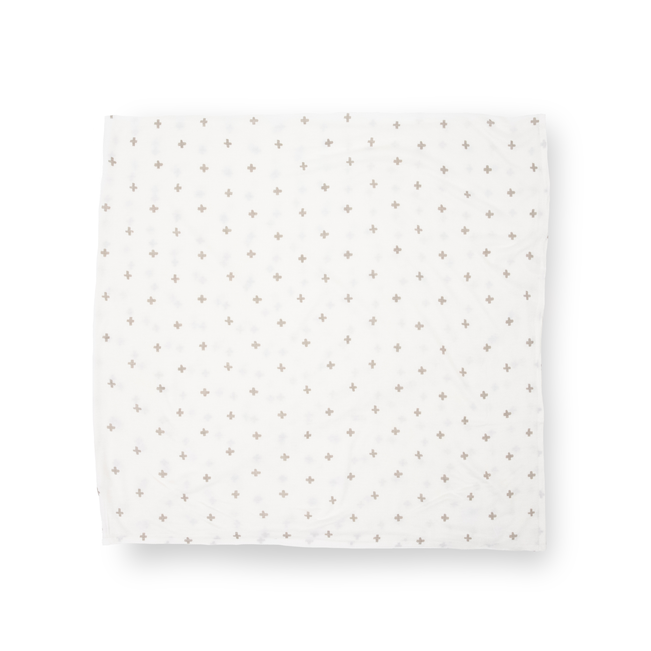 Stretch Knit Swaddle Blanket - Grey Cross
