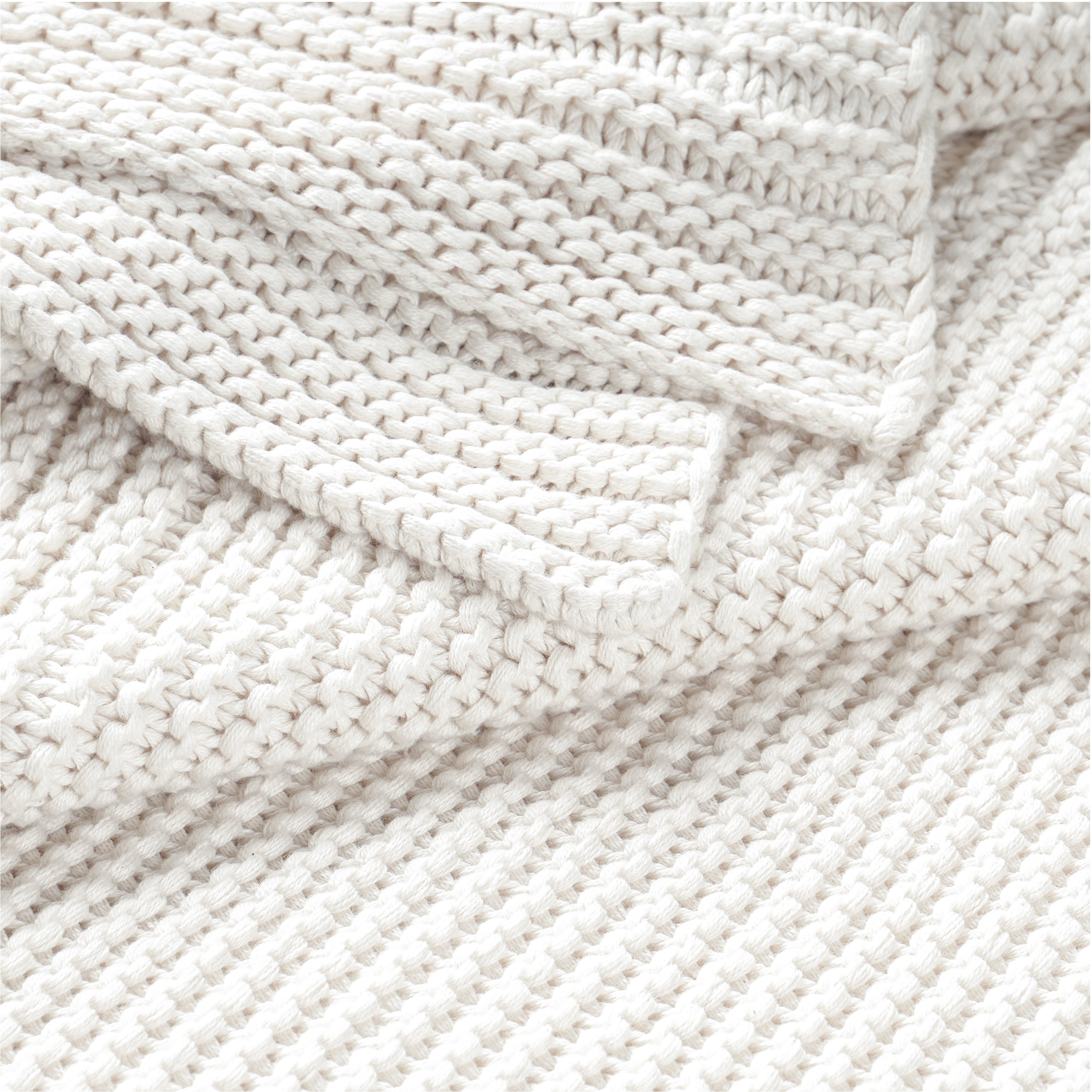 Chunky Knit Throw Blanket - Ivory