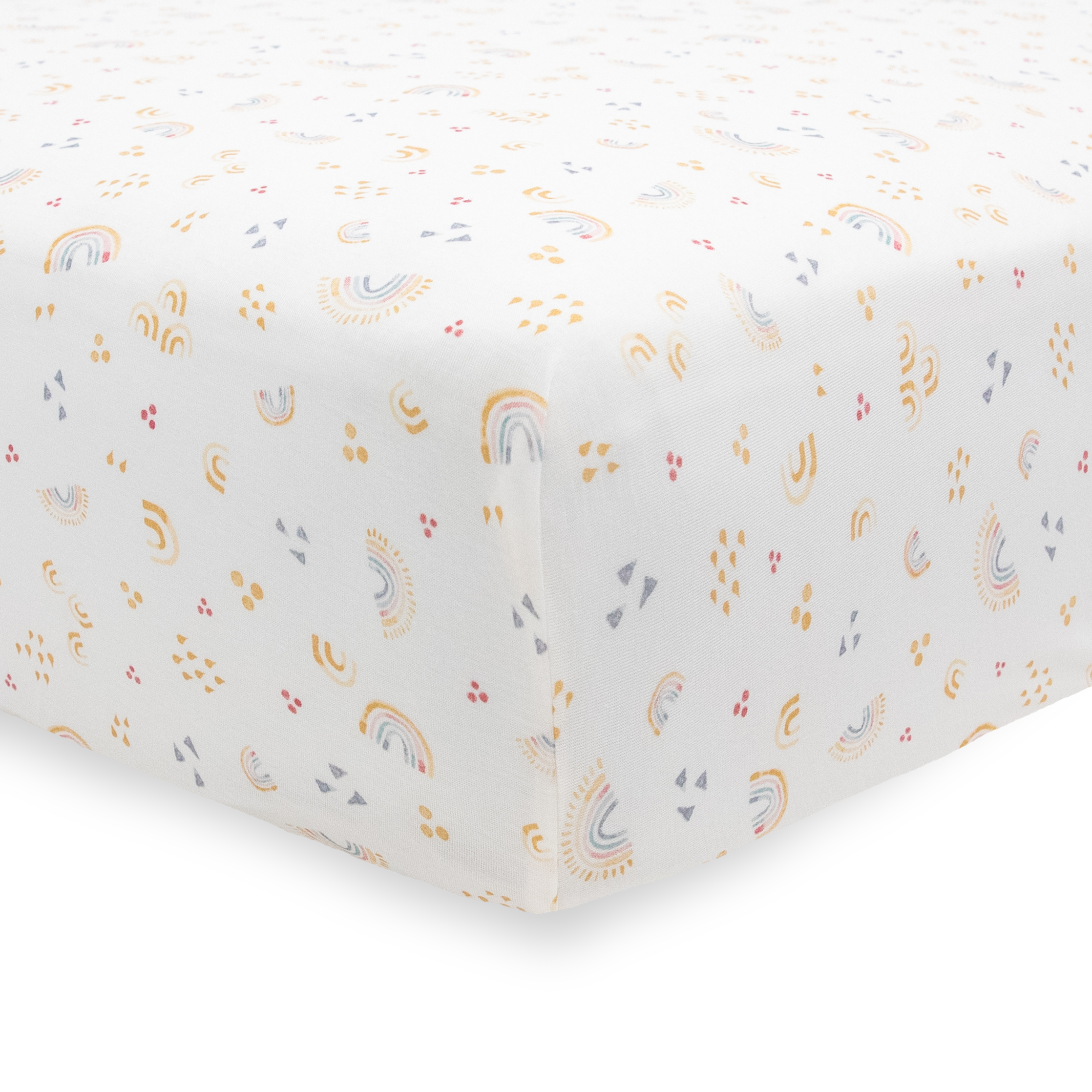 Stretch Knit Crib Sheet - Rainbows
