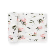 Stretch Knit Swaddle Blanket - Watercolor Rose