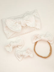 Ivory Eyelet Bows