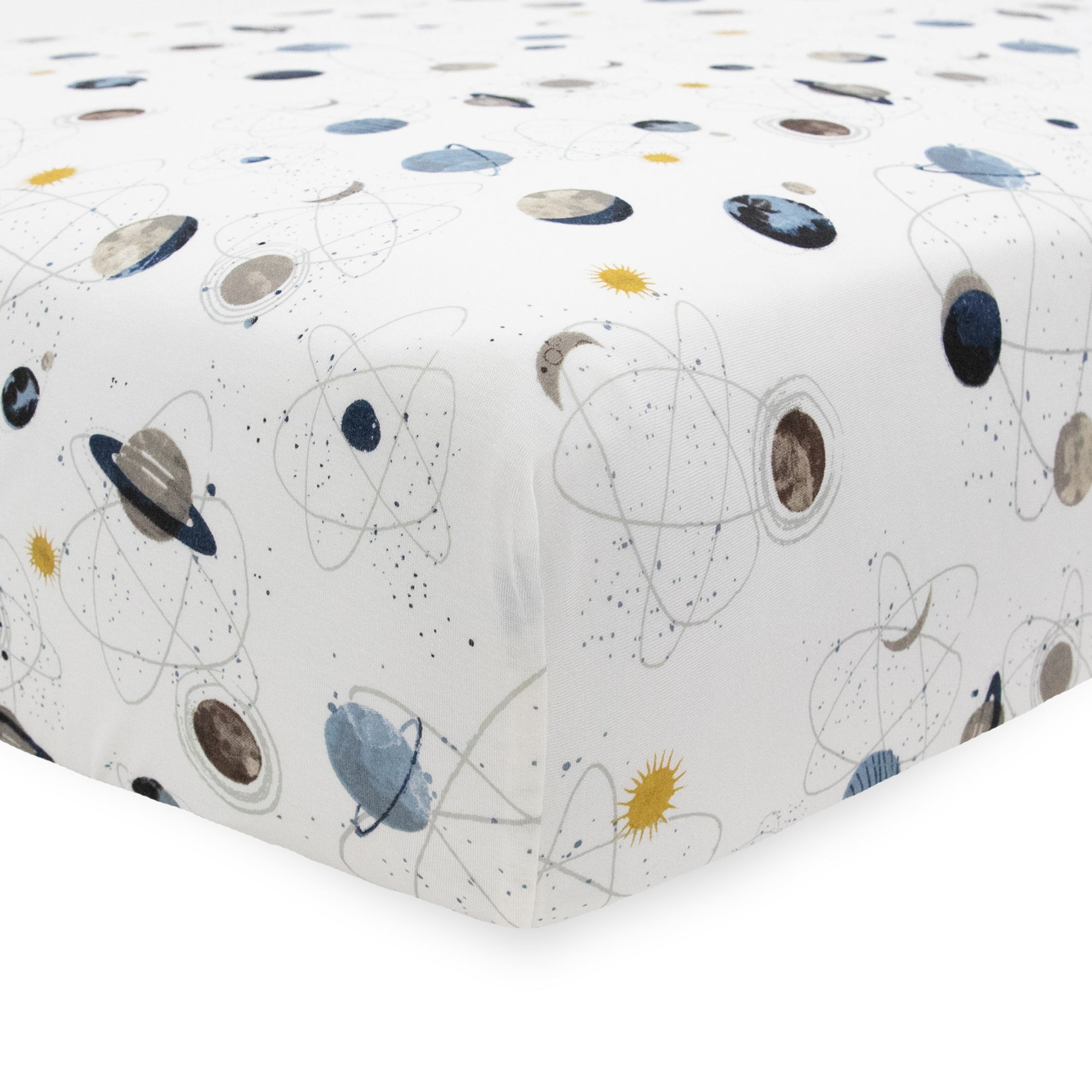 Stretch Knit Crib Sheet - Planets