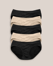 Under-the-bump Bikini Underwear Pack | Low Rise Style - Neutrals