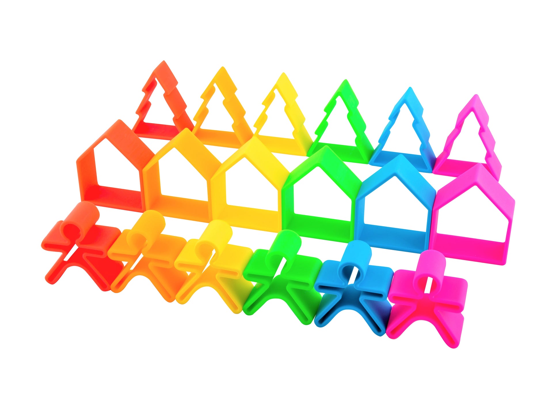 dëna Neon Kids, Houses & Trees 6 Pack