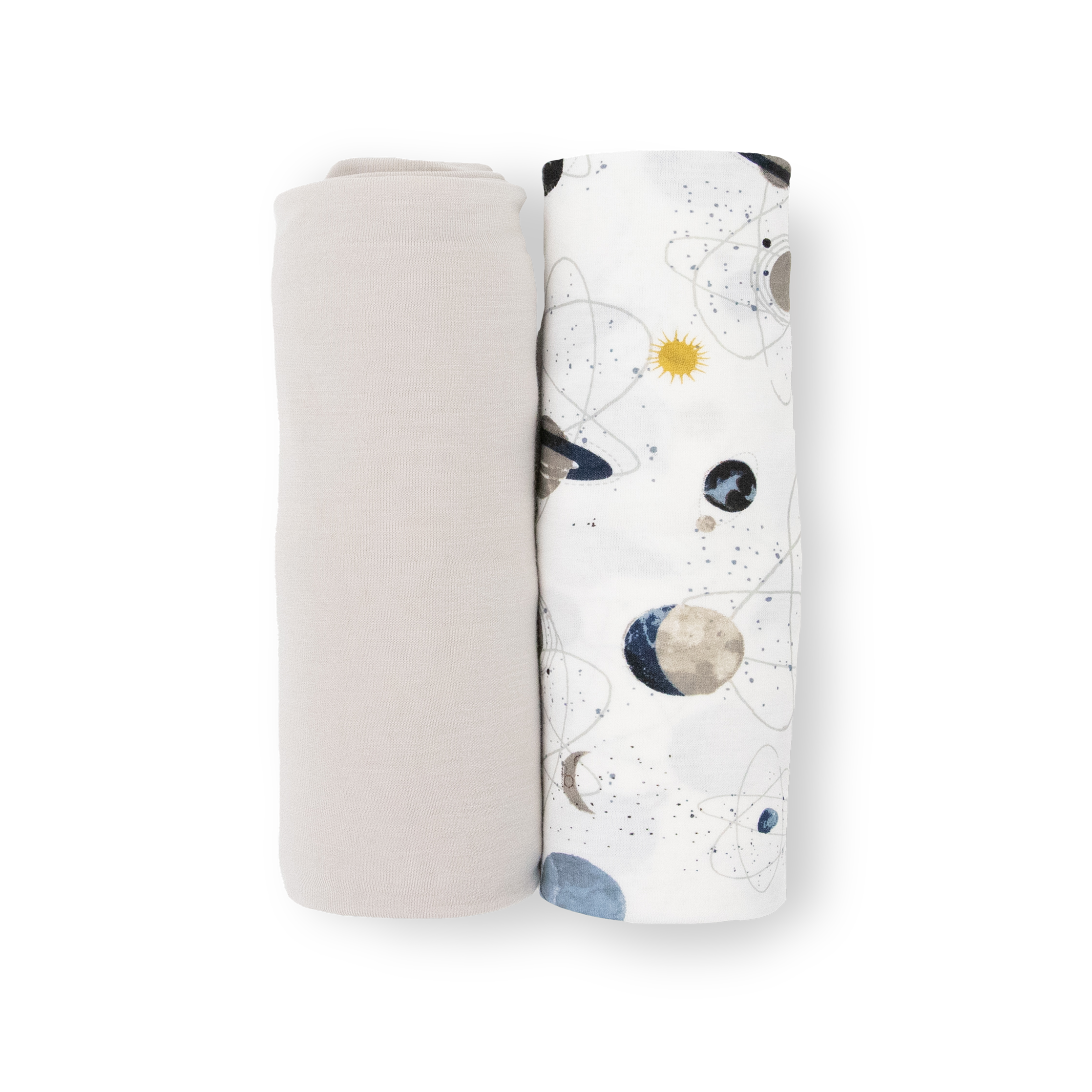 Stretch Knit Swaddle Blanket 2 Pack - Planets