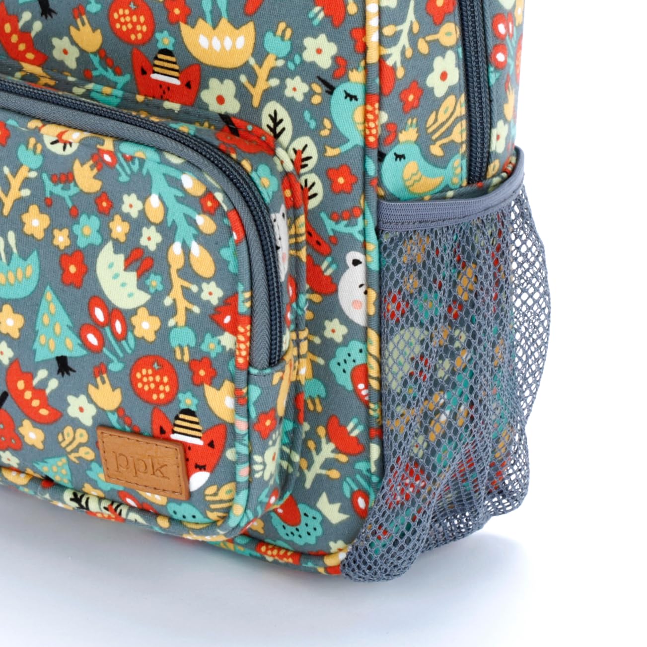 Mini Size Backpack For Little Kids, Toddlers (age 3-8 Y) - Fun Animals Print- Green/ Grey