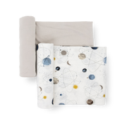 Stretch Knit Swaddle Blanket 2 Pack - Planets